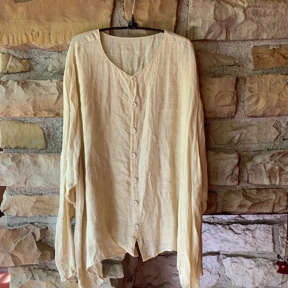 J Morgan Puett Silk Buttondown Shirt - Picture 1 of 8